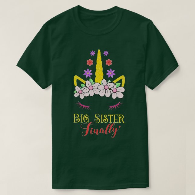 Camiseta Niños promocionados a la hermana mayor por fin Uni (Diseño del anverso)