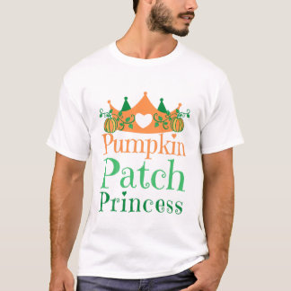Camiseta Niños Pumpkin Parche Princesa Temporada Halloween