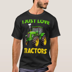 Camiseta Niños que aman los tractores de las granjas, niño 