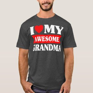 Camiseta Niños que amo a mi increíble abuela Tee Red Heart 