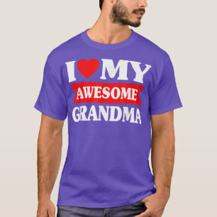 Camiseta Niños que amo a mi increíble abuela Tee Red Heart 