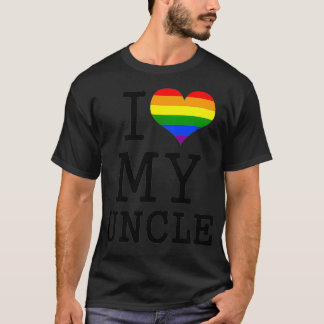 Camiseta Niños que amo a mi tío Bandera LGBT Corazón Gay Tí