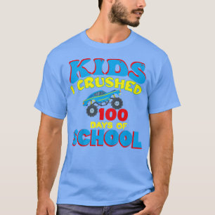 Camiseta Niños Que Aplasté 100 Días De Monster Tru De Niños