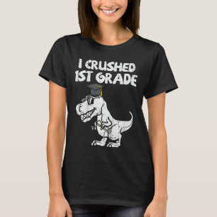 Camiseta Niños Que Aplasté El Primer Grado Trex Dino El Últ