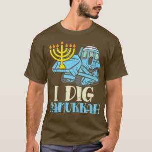 Camiseta Niños que cavan Hanukkah Bulldozer Construction To