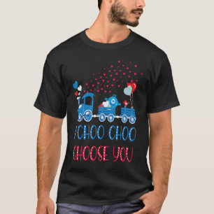 Camiseta Niños que elijo Día de San Valentín Tren Azul B