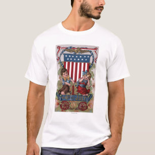 Camiseta Niños que encienden los fuegos artificiales