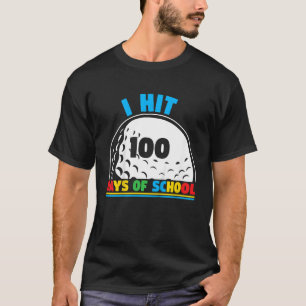 Camiseta Niños Que Golpeé 100 Días De Golf Escolar 100 Días