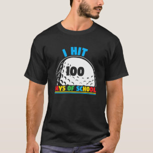 Camiseta Niños Que Golpeé 100 Días De Golf Escolar 100 Días
