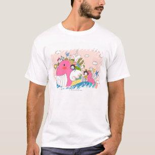 Camiseta Niños que juegan por los pescados en la charca