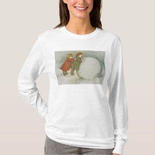 Camiseta Niños que ruedan bolas de nieve
