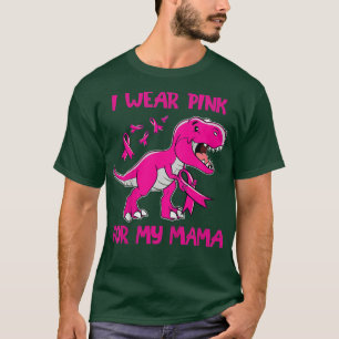 Camiseta Niños Que Uso Rosa Para Mi Mamá Dinosaurio Breve C