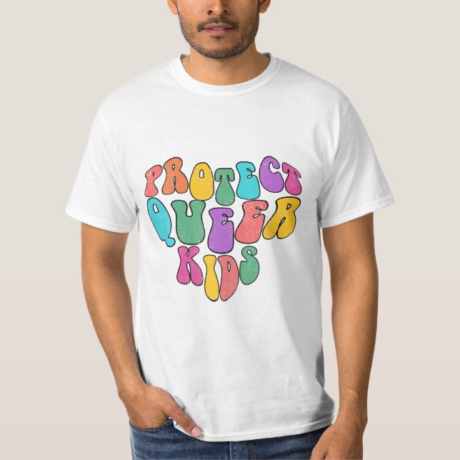 Camiseta Niños queer adoran el apoyo LGBTQ (Anverso)
