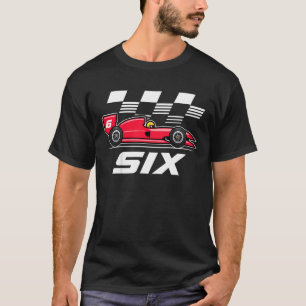 Camiseta Niños Race Car 6º niño de cumpleaños 6 niño de sei