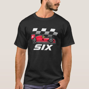 Camiseta Niños Race Car 6º niño de cumpleaños 6 niño de sei
