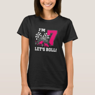 Camiseta Niños Race Car Birday Party Suministros Para Chica