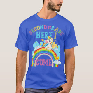 Camiseta Niños Rainbow Unicorn Acá 2° Grado
