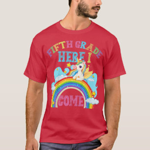 Camiseta Niños Rainbow Unicorn Acá Quinto Grado 