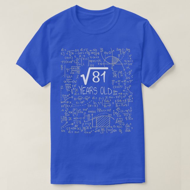 Camiseta Niños Raíz cuadrada 81 Diseños De Cumpleaños Regal (Diseño del anverso)