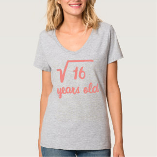Camiseta Niños Raíz cuadrada de 16 amantes de matemáticas d