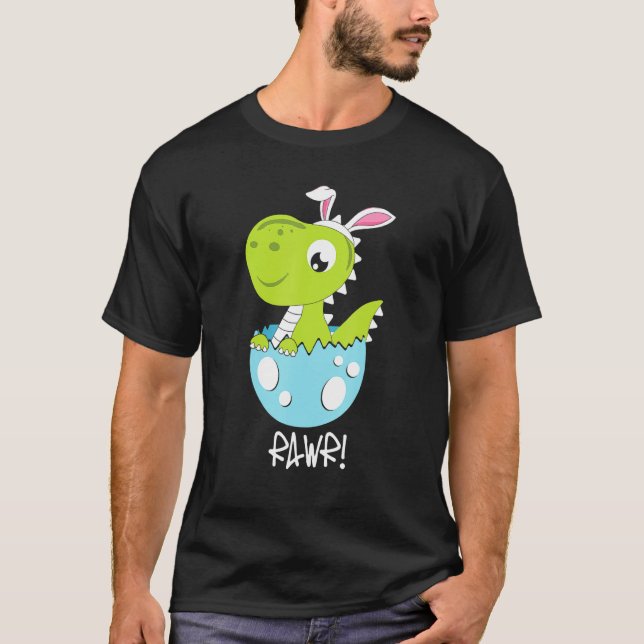 Camiseta Niños Rawr Egg T Rex Dinosaur Easter Day Family Ma (Anverso)