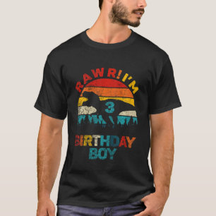 Camiseta Niños Rawr Im 3 Dinosaurio 3er cumpleaños Niño 3 a