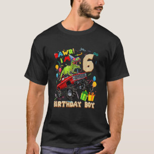 Camiseta Niños Rawr Soy Dinosaurio de 6 años