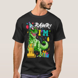 Camiseta Niños Rawr Soy Fiesta de los primeros cumpleaños d