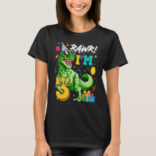 Camiseta Niños Rawr Tengo 33 años Rex Fiesta de Dinosaurio
