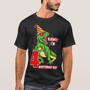 Camiseta Niños Rawr Tengo 44 años T Re Dinosaurio Fiesta G
