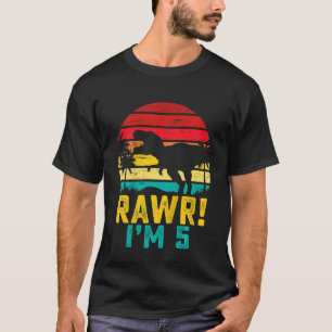 Camiseta Niños Rawr Tengo 5 años