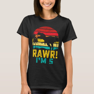 Camiseta Niños Rawr Tengo 5 años
