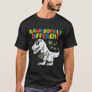 Camiseta Niños Rawrsomamente diferentes Trex Dino niños aut