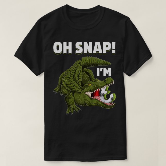 Camiseta Niños Reptile de Cocodrilo de 6 años de edad (Diseño del anverso)