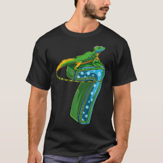 Camiseta Niños Reptile de Lizard de 7 años Séptima fiesta d