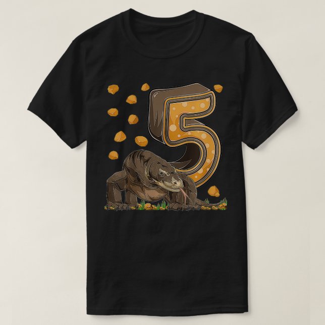 Camiseta Niños Reptile Komodo dragón Komodo de 5 años (Diseño del anverso)