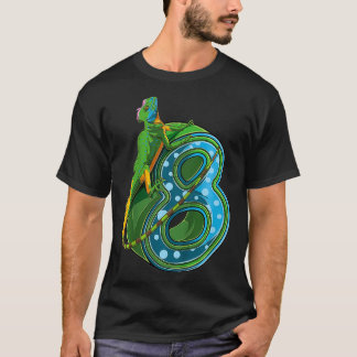 Camiseta Niños Reptile Lizard de 8 años 8Cumpleaños