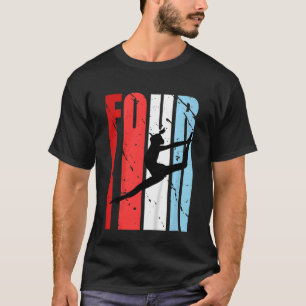 Camiseta Niños Retro Chica 4º Balanceo de Baile de Cumpleañ