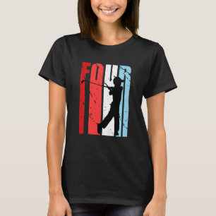 Camiseta Niños Retro Colores Niños Cuarto Golf Cumpleaños G