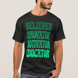 Camiseta Niños retro creyente motivador innovador educador 