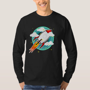 Camiseta Niños Retro De Cohetes Para Astronautas Jóvenes