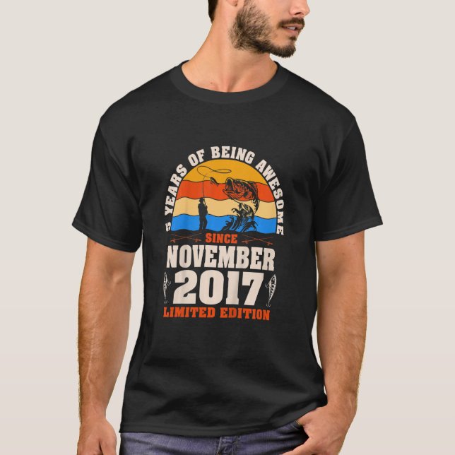 Camiseta Niños Retro Noviembre 2017 Pesca de 5 años 5ª B (Anverso)