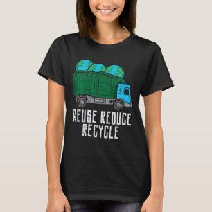 Camiseta Niños reutilizan reducir el uso del camión de gara