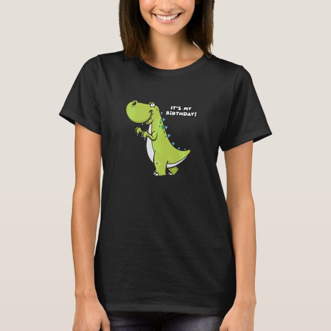 Camiseta Niños Rex Dino Fiesta De Cumpleaños Tema De Dinosa (Anverso)