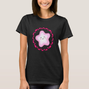 Camiseta Niños riendo estrella de mar en círculo de peces