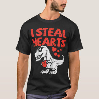 Camiseta Niños Roban corazones Trex Dino Niño Valentines