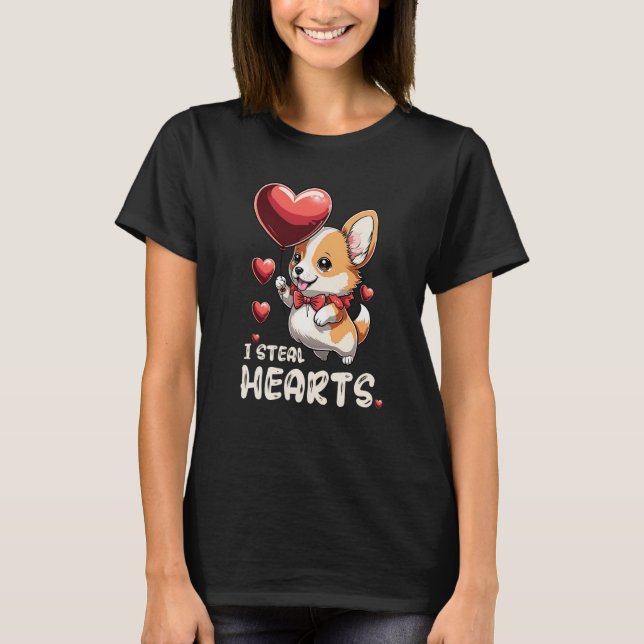 Camiseta Niños robando Chicas de corazón Día de San Valentí (Anverso)