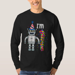 Camiseta Niños Robot pequeño Tengo 1 año de ciencia robótic