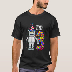 Camiseta Niños Robot pequeño Tengo 3 años de Robótica Cienc