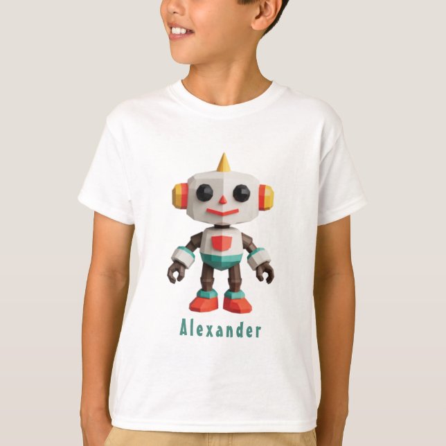 Camiseta Niños Robot Personalizables (Anverso)